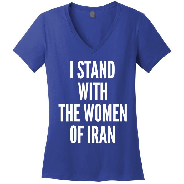 I Stand With The Women Of Iran Iranian Flag, #Freeiran FIST Women's V-Neck T-Shirt