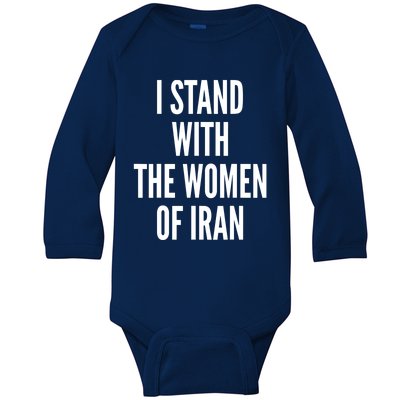 I Stand With The Women Of Iran Iranian Flag, #Freeiran FIST Baby Long Sleeve Bodysuit