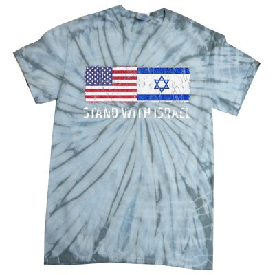 I Stand With Israel USA Israeli Flag Jewish Tie-Dye T-Shirt