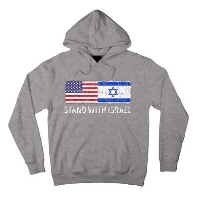 I Stand With Israel USA Israeli Flag Jewish Tall Hoodie