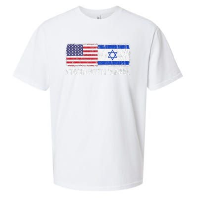 I Stand With Israel USA Israeli Flag Jewish Sueded Cloud Jersey T-Shirt