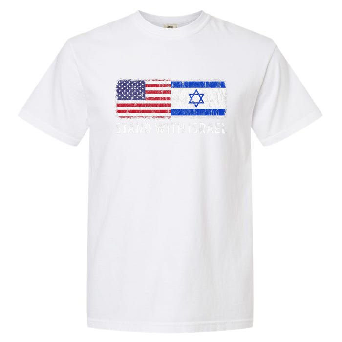 I Stand With Israel USA Israeli Flag Jewish Garment-Dyed Heavyweight T-Shirt