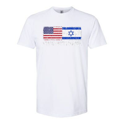 I Stand With Israel USA Israeli Flag Jewish Softstyle CVC T-Shirt