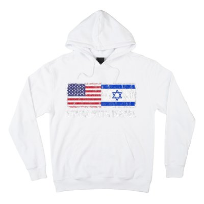 I Stand With Israel USA Israeli Flag Jewish Hoodie