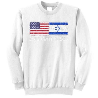 I Stand With Israel USA Israeli Flag Jewish Sweatshirt