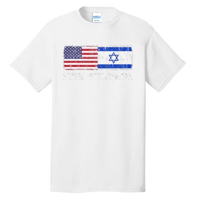 I Stand With Israel USA Israeli Flag Jewish Tall T-Shirt