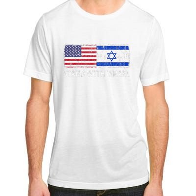 I Stand With Israel USA Israeli Flag Jewish Adult ChromaSoft Performance T-Shirt