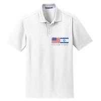 I Stand With Israel USA Israeli Flag Jewish Dry Zone Grid Polo