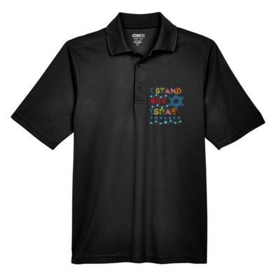 I Stand With Israel Forever/ Christians Supporting Jewish Men's Origin Performance Piqué Polo