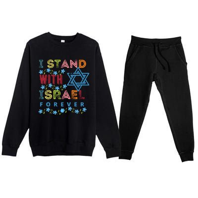 I Stand With Israel Forever/ Christians Supporting Jewish Premium Crewneck Sweatsuit Set