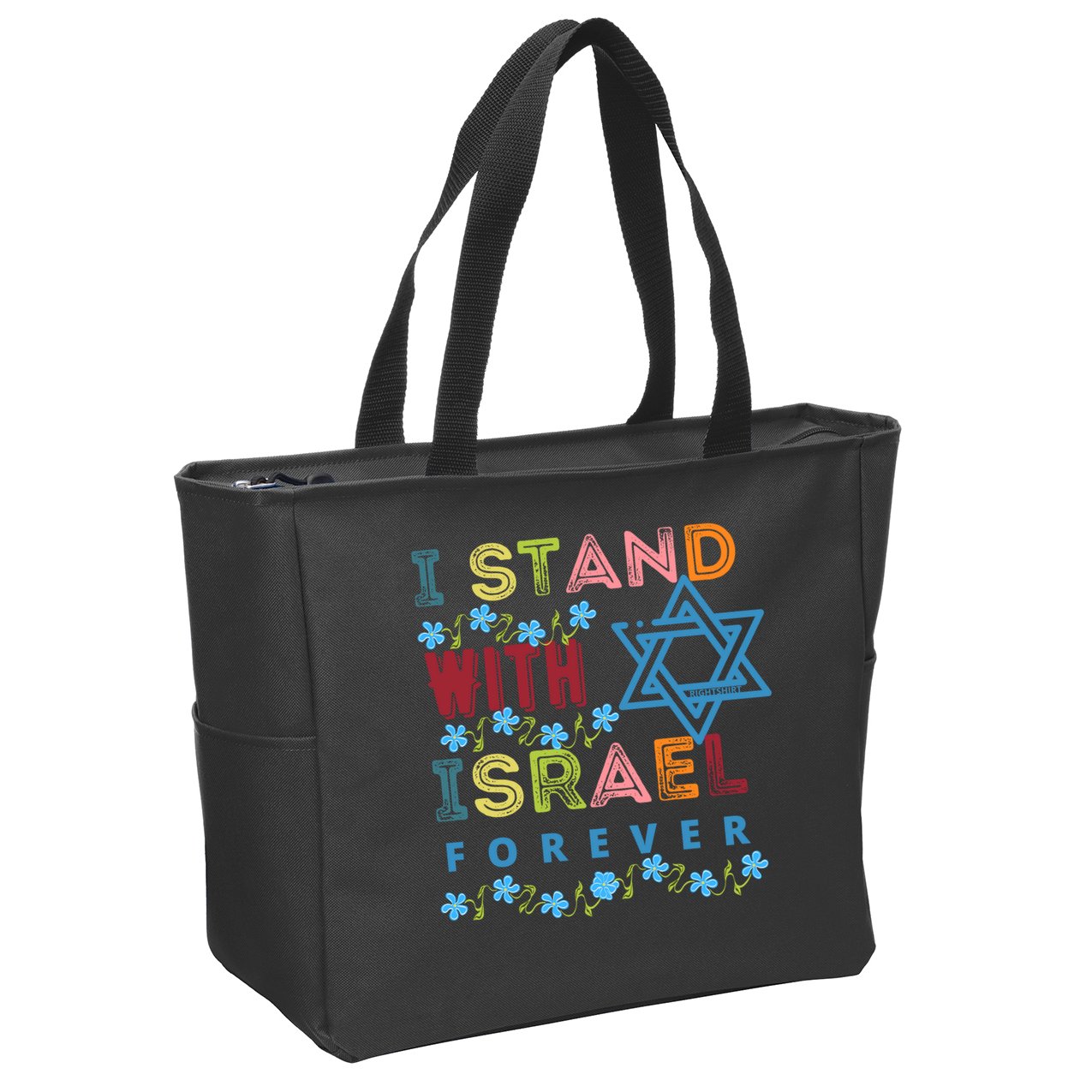 I Stand With Israel Forever/ Christians Supporting Jewish Zip Tote Bag