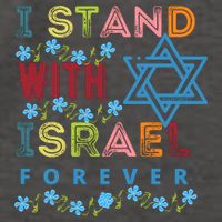 I Stand With Israel Forever/ Christians Supporting Jewish Vector Backpack