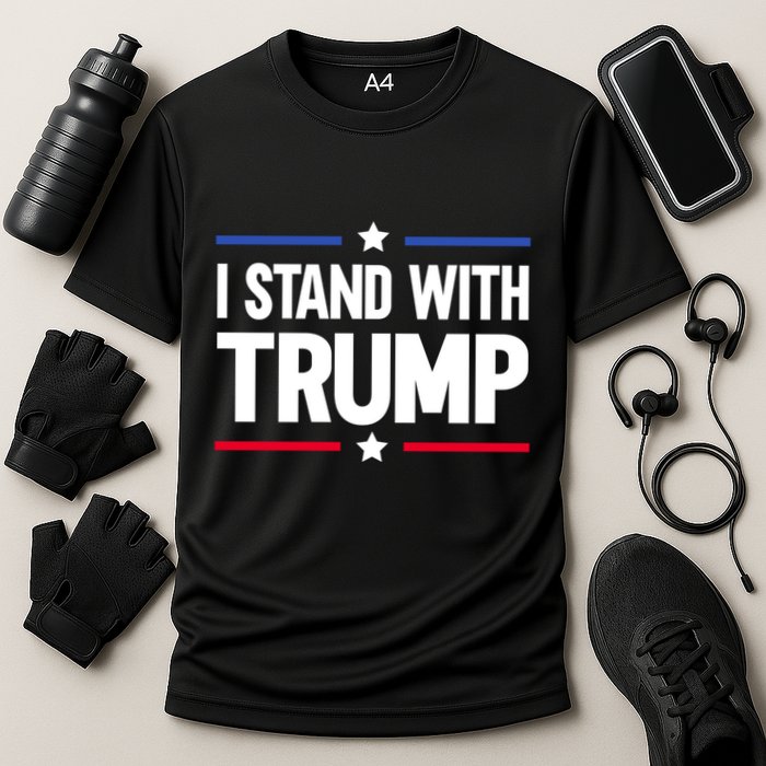 I Stand With Trump Gift Cooling Performance Crew T-Shirt
