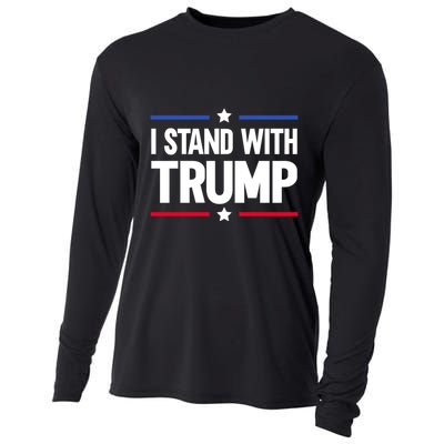 I Stand With Trump Gift Cooling Performance Long Sleeve Crew