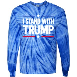 I Stand With Trump Gift Tie-Dye Long Sleeve Shirt