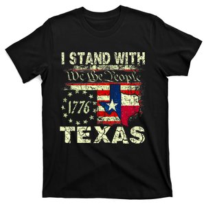 I Stand With Texas Patriotic America Flag T-Shirt