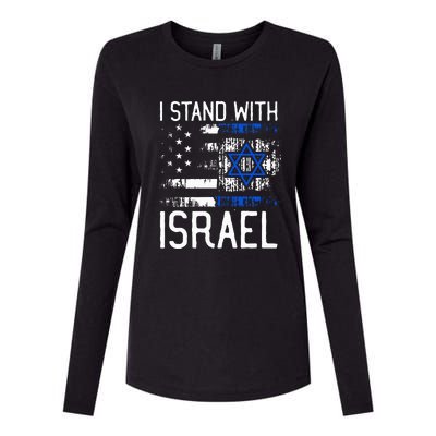 I Stand With Israel Jewish Support Group Matching  Womens Cotton Relaxed Long Sleeve T-Shirt