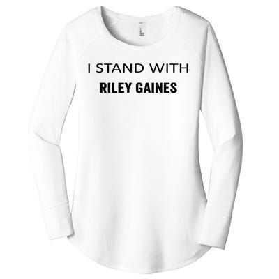 I Stand With Riley Gaines Support Womens Sports Women's Perfect Tri Tunic Long Sleeve Shirt