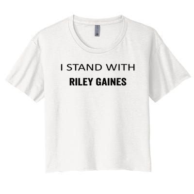 I Stand With Riley Gaines Support Womens Sports Women's Crop Top Tee