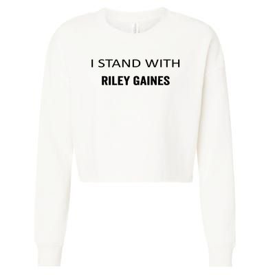 I Stand With Riley Gaines Support Womens Sports Cropped Pullover Crew