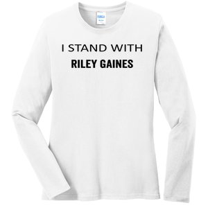 I Stand With Riley Gaines Support Womens Sports Ladies Long Sleeve Shirt