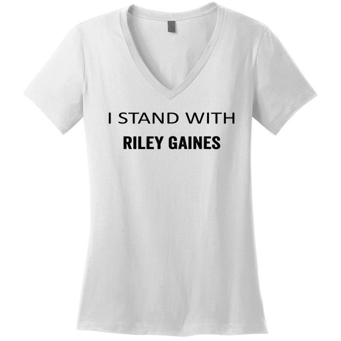 I Stand With Riley Gaines Support Womens Sports Women's V-Neck T-Shirt