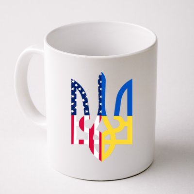 I Stand With Ukraine Flag Emblem I Stand For Ukraine Usaflag Gift Coffee Mug