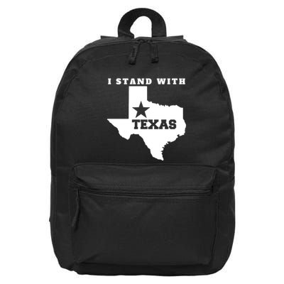 I Stand With Texas 16 in Basic Backpack
