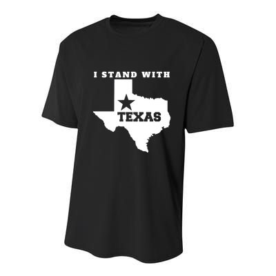I Stand With Texas Youth Performance Sprint T-Shirt