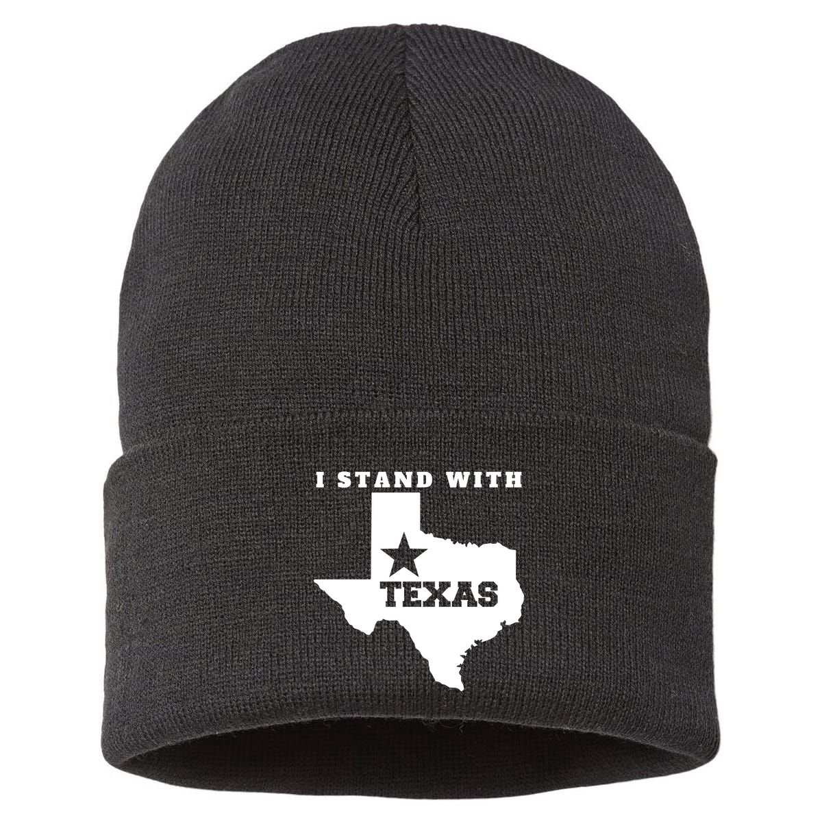 I Stand With Texas Sustainable Knit Beanie