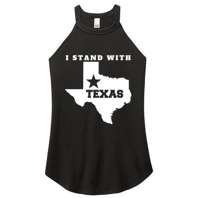 I Stand With Texas Women's Perfect Tri Rocker Tank
