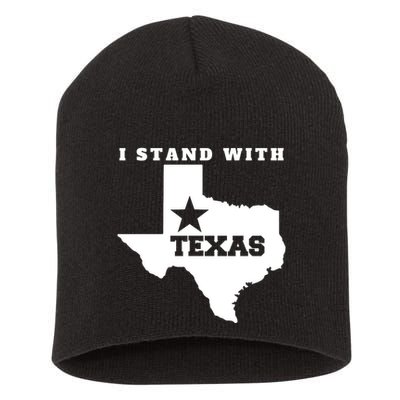 I Stand With Texas Short Acrylic Beanie