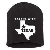 I Stand With Texas Short Acrylic Beanie