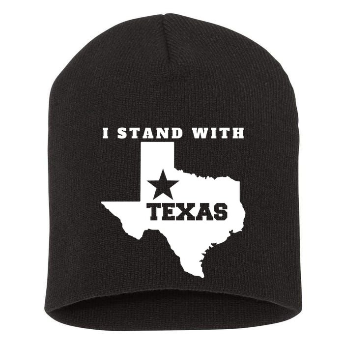 I Stand With Texas Short Acrylic Beanie