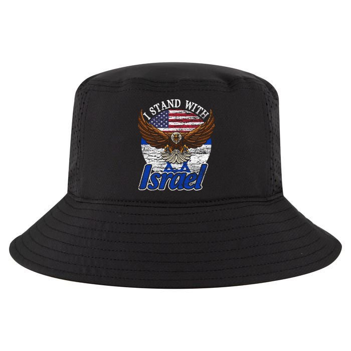 I Stand With Israel Eagle Flag Design Cool Comfort Performance Bucket Hat