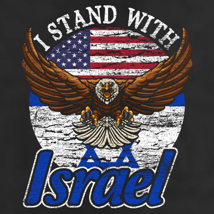 I Stand With Israel Eagle Flag Design Cool Comfort Performance Bucket Hat