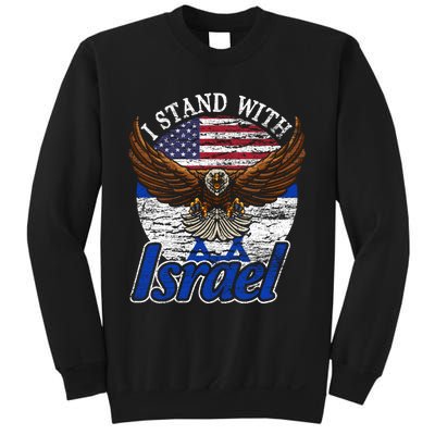 I Stand With Israel Eagle Flag Design Sweatshirt