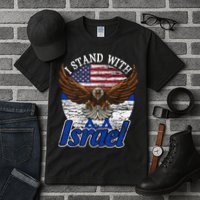 I Stand With Israel Eagle Flag Design Tall T-Shirt