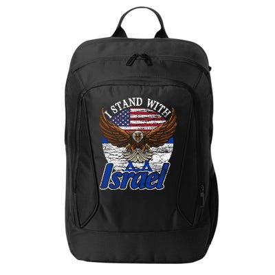 I Stand With Israel Eagle Flag Design City Backpack