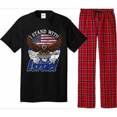 I Stand With Israel Eagle Flag Design Pajama Set