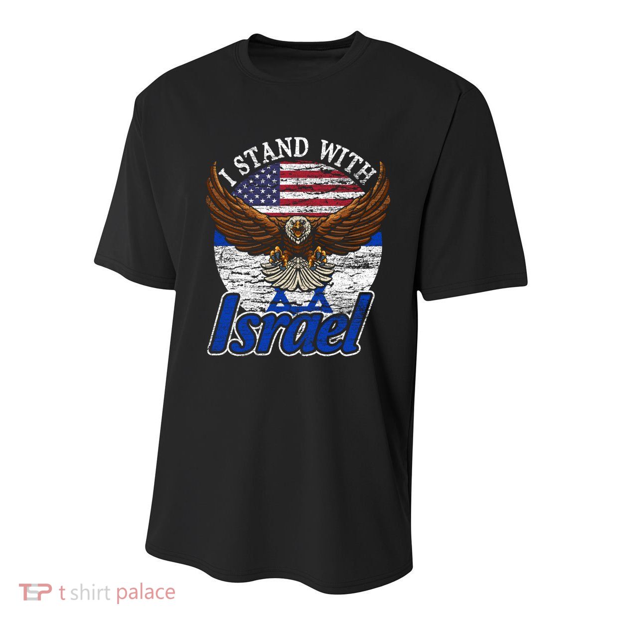 I Stand With Israel Eagle Flag Design Youth Performance Sprint T-Shirt