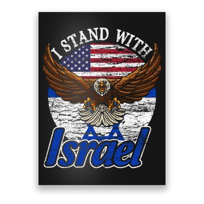 I Stand With Israel Eagle Flag Design Poster