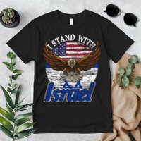 I Stand With Israel Eagle Flag Design Premium T-Shirt