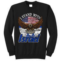 I Stand With Israel Eagle Flag Design Tall Sweatshirt