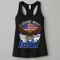 I Stand With Israel Eagle Flag Design Womens Tank Top