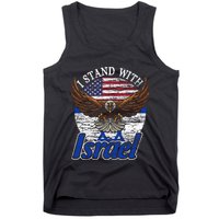 I Stand With Israel Eagle Flag Design Tank Top