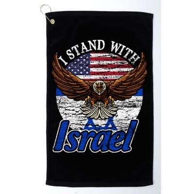 I Stand With Israel Eagle Flag Design Golf Towel