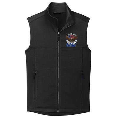 I Stand With Israel Eagle Flag Design Collective Smooth Fleece Vest