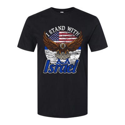 I Stand With Israel Eagle Flag Design Softstyle CVC T-Shirt