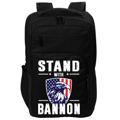 I Stand With Bannon Patriotic Impact Tech Backpack